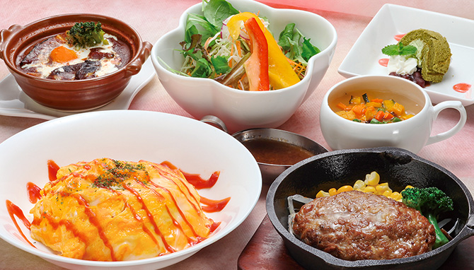 オムライス＆黒毛和牛ハンバーグ御膳