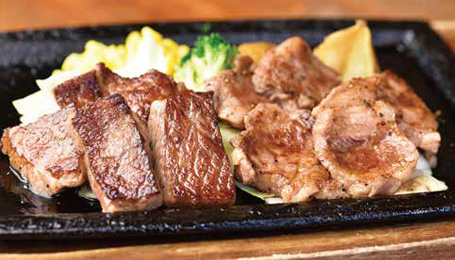 黒毛和牛＆中落ちステーキランチ