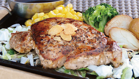 厚切りポークステーキランチ