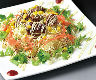 中落ちカルビのステーキサラダオムライス