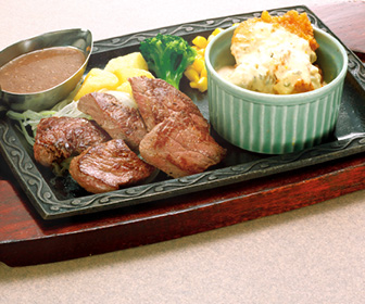 中落ちカルビステーキ＆チキン南蛮セット